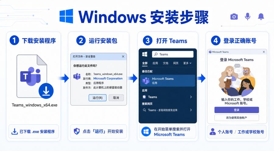 Teams 怎么下载？Microsoft Teams 桌面版安装与登录指南 正文图 3